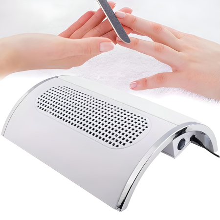Colector, aspirator praf unghii profesional cu 3 ventilatoare, 40W, Alb [5]