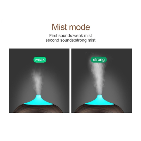 Difuzor aromaterapie cu ultrasunete si lumina LED 7 culori, 550 ml, wenge [4]