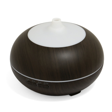 Difuzor Ulei/Aromaterapie cu ultrasunete 550ml, 8 culori LED, Telecomanda, Silentios, Oprire automata, Stejar inchis [1]