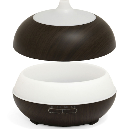 Difuzor Ulei/Aromaterapie cu ultrasunete 550ml, 8 culori LED, Telecomanda, Silentios, Oprire automata, Stejar inchis [2]