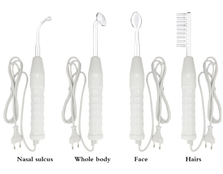 Electroderm Portabil Cosmetica cu 4 Capete Lumina Mov (Anti-Acnee) - [1]