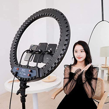 Lampa circulara MAKE UP 52cm LED RING LIGHT 72w, trepied,3suporti, 4 USB, telecomanda [1]