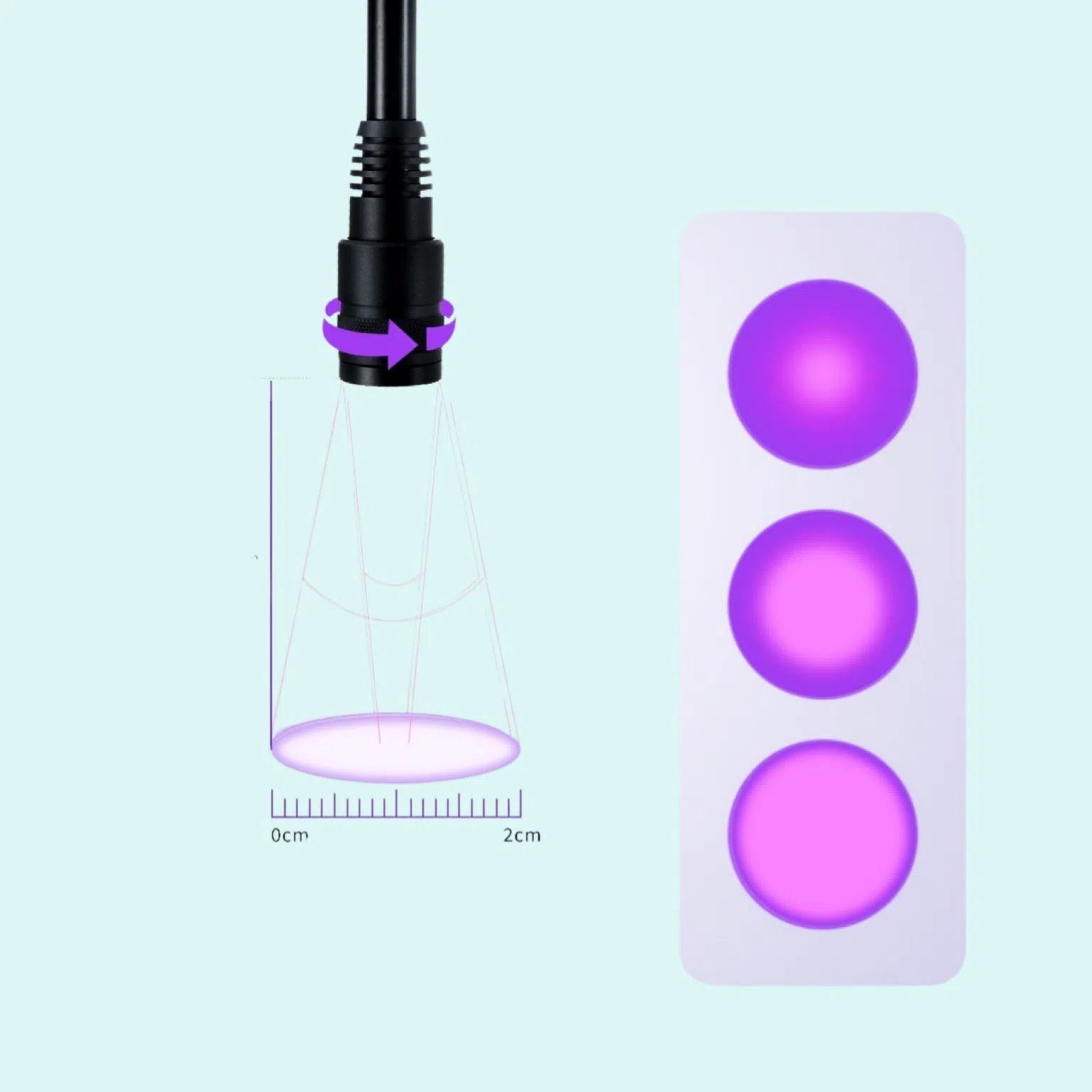 Lampa Led cosmetica, Lampa Ring Light cu luminozitate reglabilă și focalizare pentru adeziv pentru gene, Lampa profesionala gene [4]