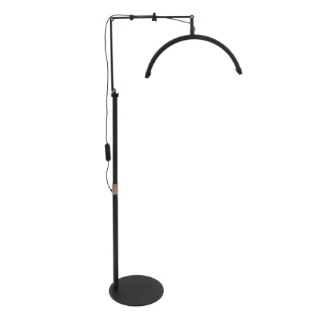 Ring Light - Lampa Led Semiluna cu Picior Fix, Reglarea Intesitatii si Suport pentru Telefon, 23 Inch