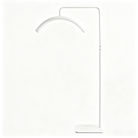 Ring Light - Lampa Led Semiluna cu Picior Fix, Reglarea Intesitatii si Suport pentru Telefon, 23 Inch, Alb