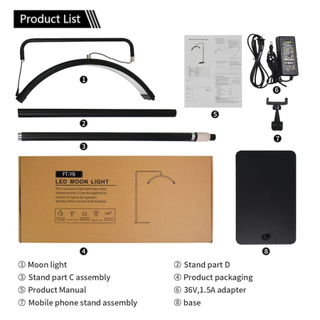 Lampa Profesionala Led Semiluna, Gene, Dermopicmentare, Moon Light, 23 Inch [4]