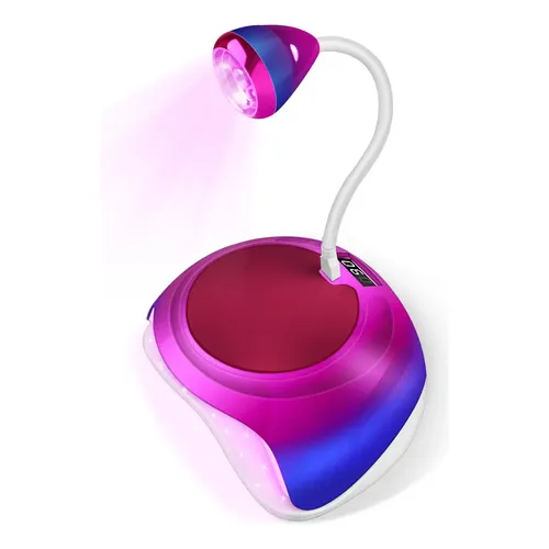 Lampa Profesionala Unghii UV LED 268W cu Senzori, 2 in 1,  cu 57 de margele, cu 4 temporizatoare 10s/30s/60s/99s, Baza detasabila, Pentru Manichiura Salon, Casa [0]