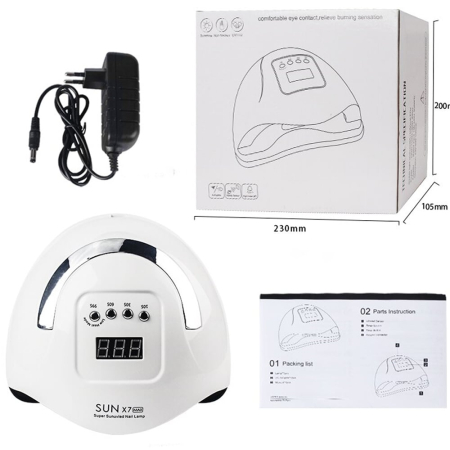 Lampa Unghii UV LED Sun X7 Max, 220W [4]