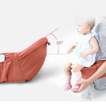 Marsupiu ergonomic Aiebao cu scaunel, Corai [3]