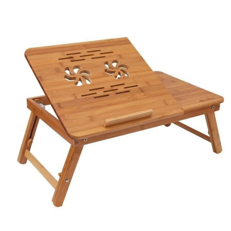 Masa pliabila din Lemn Bambus pentru laptop cu design Ergonomic [4]