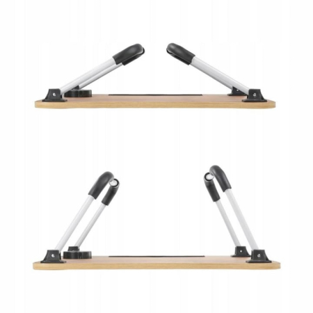 Masa pliabila multifunctionala, Pentru laptop sau mic dejun la pat, Crem, Crem [5]