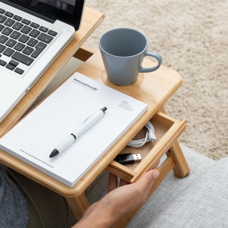 Masuta laptop LapWood, Mindblower, din bambus, pliabila [3]