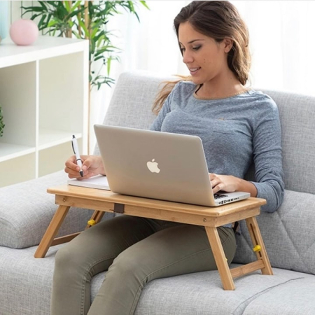 Masuta laptop LapWood, Mindblower, din bambus, pliabila [2]