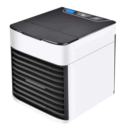 Mini aer conditionat - Mini Aer Conditionat Racitor Portabil, Neo™ Arctic Cube®, 3 functii racire, umidificare, purificare aer, lumina LED, Alimentare USB Si Lumina Ambientala, Capacitate 375 ml, Alb
