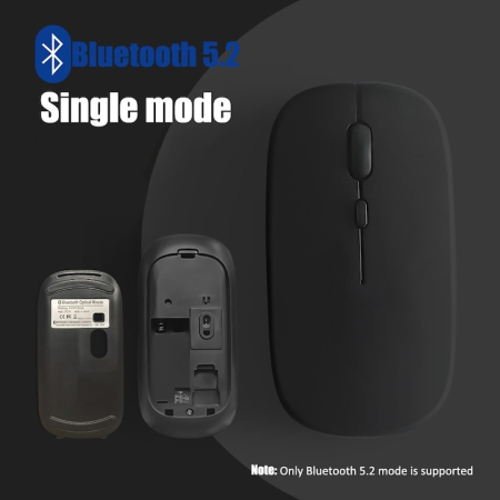 Mouse Bluetooth, 5.2, silentios, negru, dimensiuni mici [1]