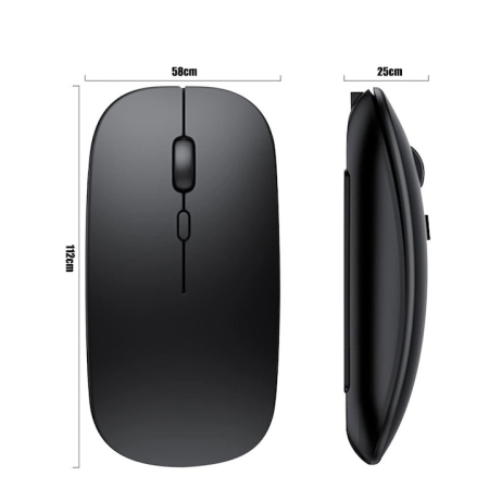 Mouse Bluetooth, 5.2, silentios, negru, dimensiuni mici [3]