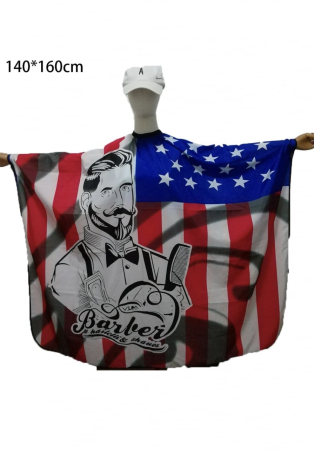 Pelerina de frizerie, Ajustabila, Material pongee Impermeabil, 140x160cm [1]