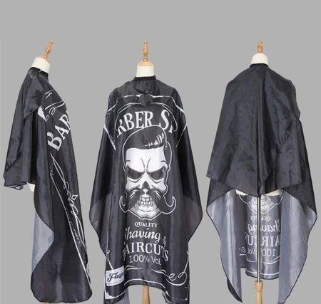 Pelerina de frizerie BGHYHYHI, poliester, alb/negru, 140x160cm, durabila, reutilizabila, pentru tuns si vopsit [1]