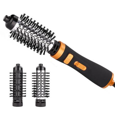 Perii Par - Perie rotativa electrica tehnologie aer cald 2 in 1, 900W, 3 viteze, 2 Accesorii , cablu 360