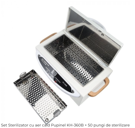 Pupinel CALIBRAT ETALONARE, sterilizator cu aer cald 250 grade KH-360B+15buc pungi [1]