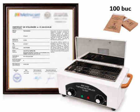 Sterilizatoare - Pupinel CALIBRAT ETALONARE, sterilizator cu aer cald 220 grade CH-360T