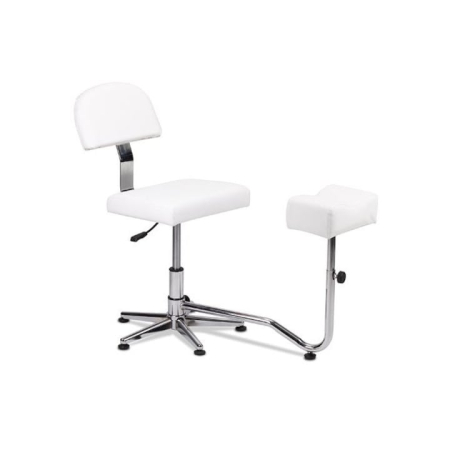 Suport pedichiura - Scaun cu spatar si Suport pedichiura ,reglabil, Alb