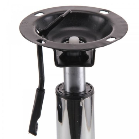 Scaun cu spatar si Suport pedichiura, reglabil, Negru [3]