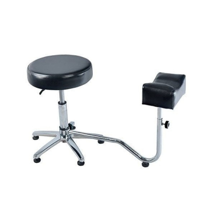 Scaun - Scaun cu suport pedichiura, structura metalica NEGRU