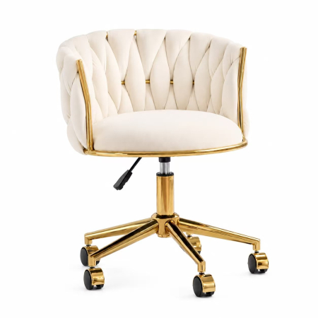 Aparatura Salon - Scaun de birou, salon , Catifea, Baza Aurie lvory
