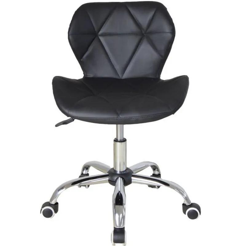 Scaun - Scaun Frizerie Coafor Reglabil pe Inaltime, Piele Ecologica negru