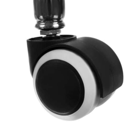 Scaun-taburet pentru salon, Beautylushh, Piele/Cauciuc, Negru [2]