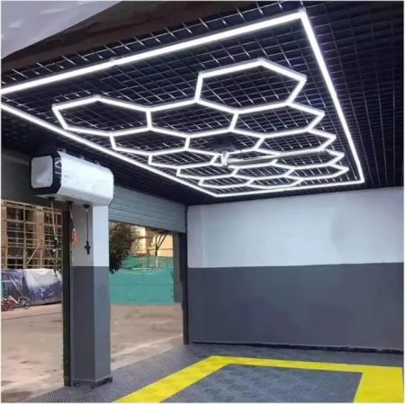 Aplica - Set 14 Hexagoane LED Honeycomb 600W LEDIGANT®, 6500k, lumina alb rece, 4.8x2.4m
