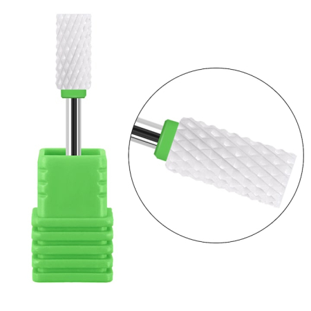 Set cap freza ceramica pentru manichiura-pedichiura, forma mare, dissipare caldura, multicolor [1]