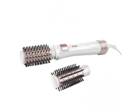 Set perie de par electrica pentru coafat 2 in 1, 850 W, Alb, DSP Professional - 50064 [1]