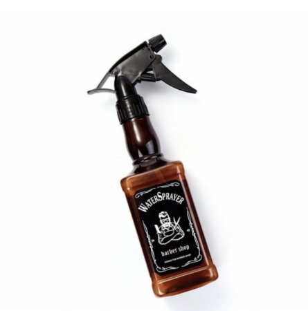 Accesorii Frizerie - Spray apa CSD pentru frizerie sau coafor, pulverizator in forma de sticla Whisky, 500 ml