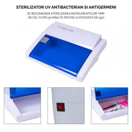 Sterilizator UV mare cu trapa si gratar pentru ustensile manichiura si coafor [5]