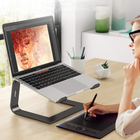 Suport pentru laptop, Aluminiu, 15.6'', 5 kg, Negru [4]