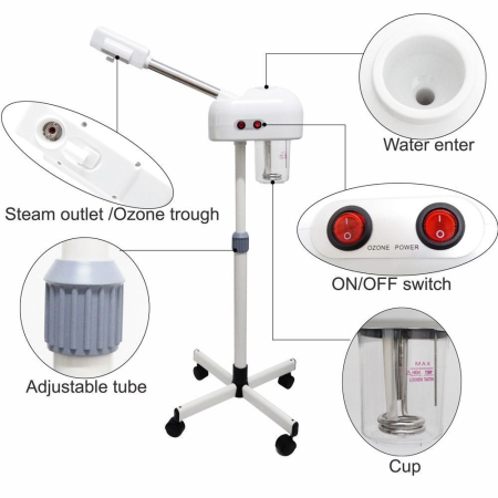 Vapozon Cosmetica - Vapozon cu Lupa Cosmetica LED 2 in 1