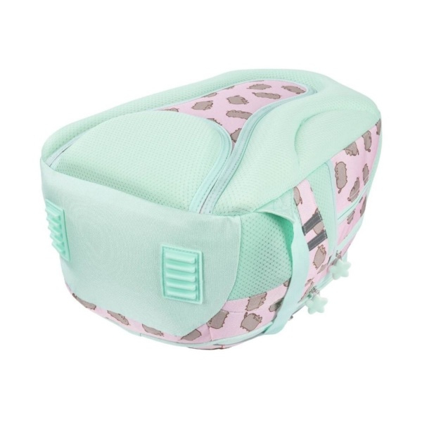 Ghiozdan școlar St. Majewski Pusheen BPL58, 40 x 28 x 18 cm, 4 compartimente, ergonomic, verde/roz pastel, 679438 [4]