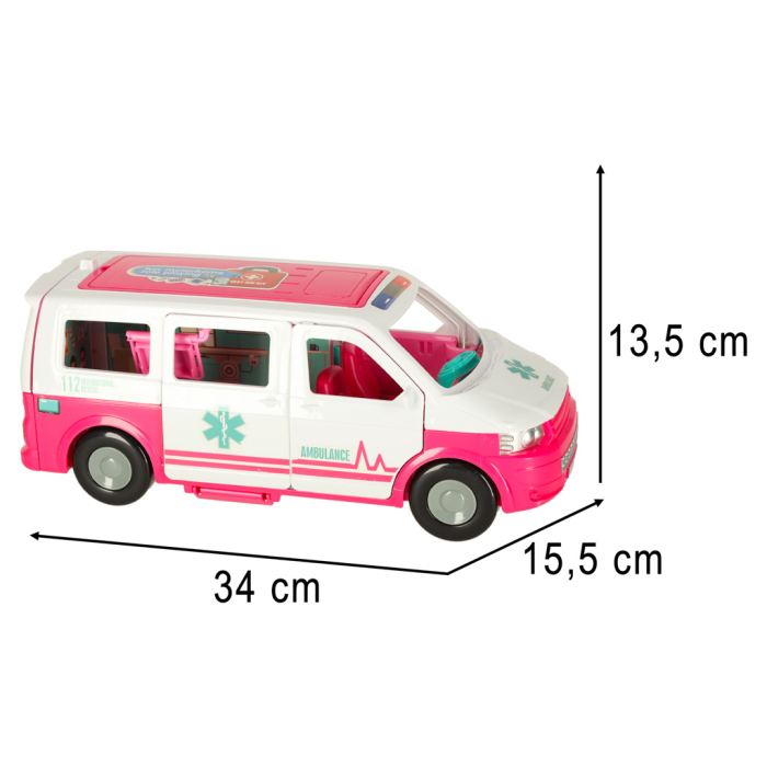 Ambulanță  pentru copii cu păpușă doctor, spital mobil și accesorii medicale [12]