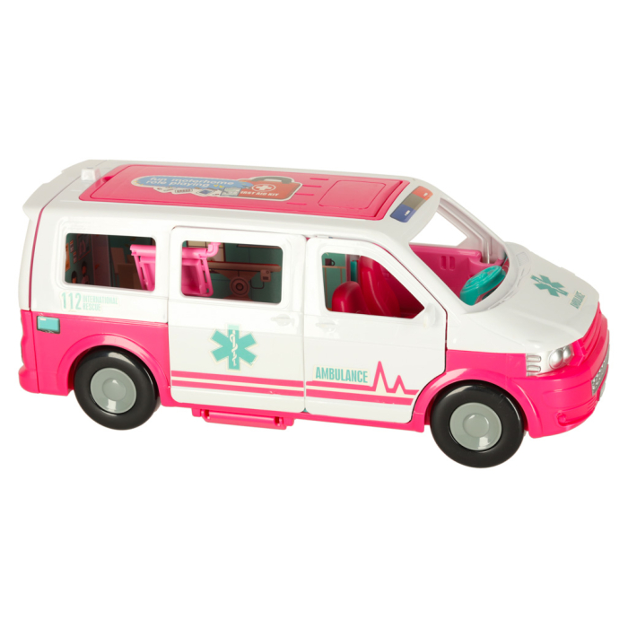 Ambulanță  pentru copii cu păpușă doctor, spital mobil și accesorii medicale [8]