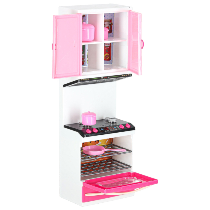 Bucătărie pentru păpuși 4 module, 48 cm, cu LED, sunete și accesorii [5]