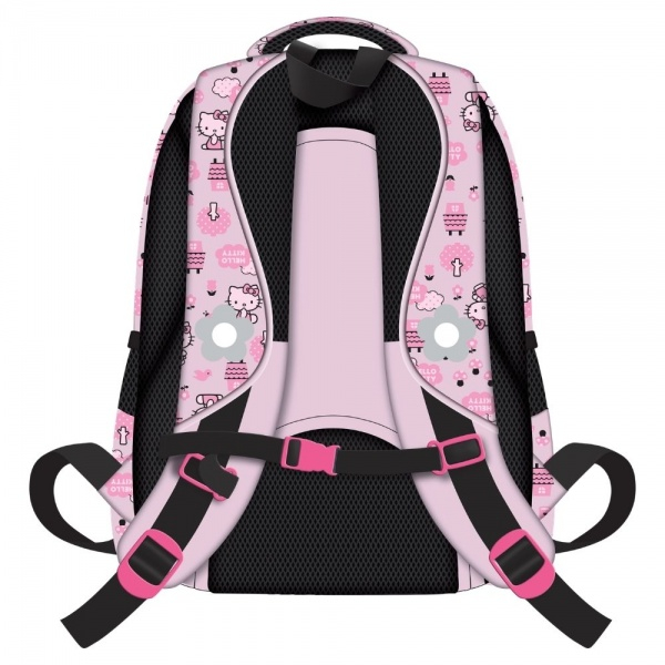 Ghiozdan școlar ergonomic St. Majewski Hello Kitty, 4 compartimente, 40 x 28 x 18 cm, impermeabil, benzi reflectorizante, BPL 58, 699016 [2]