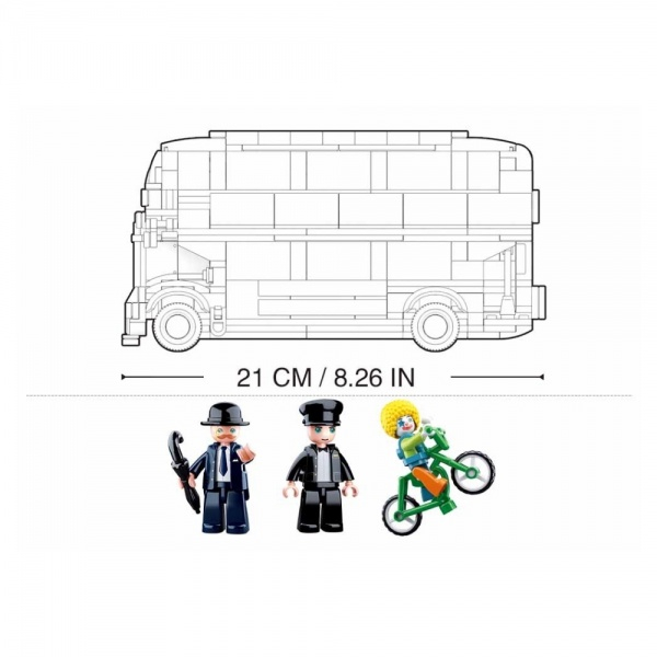 Joc de Construcție Sluban Autobuz Londonez, 382 Piese, PVC, 6 Ani+, M38-B0708 [4]