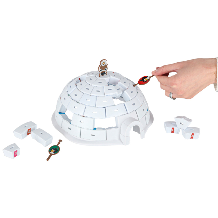 Joc de Îndemânare Igloo Move Game cu Pinguini, 64 Blocuri de Gheață, 2-4 Jucători, Joc de Familie și Logică [5]