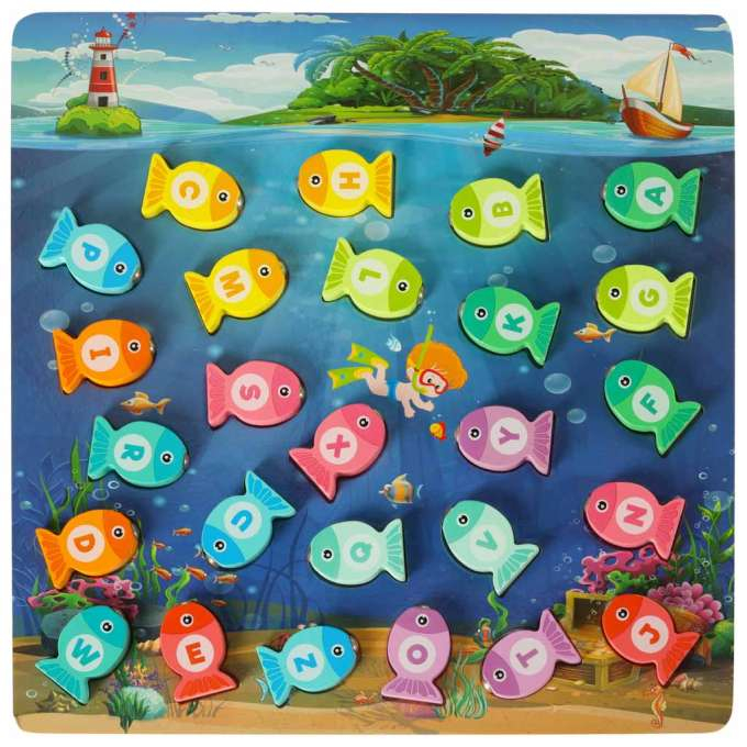 Joc Montessori din Lemn – Pescuit Magnetic 3 în 1 cu Litere și Numere [7]