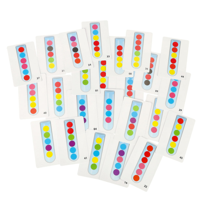 Joc Montessori XXL cu Bile Colorate, 66 Piese, Sortare și Numărare, Puzzle Educativ cu 40 Bile, Pensetă și 24 Carduri, Joc de Îndemânare [6]
