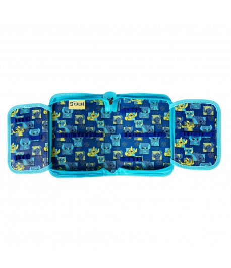 Penar echipat Disney Stitch, 1 compartiment, 2 extensii (flapsuri), Albastru, 20 × 14 × 3,5 cm [3]