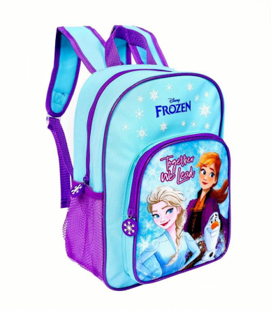 Ghiozdane și trolere - Ghiozdan pentru grădiniță Disney Frozen, 2 compartimente, Mov/Albastru, 32 × 24 × 10,5 cm