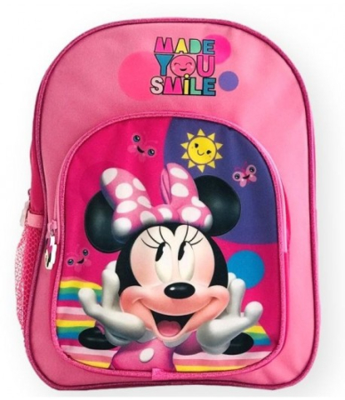 Ghiozdane și trolere - Ghiozdan pentru grădiniță Disney Minnie, 2 compartimente, Roz, 32 cm, 32 × 25 × 10,5 cm